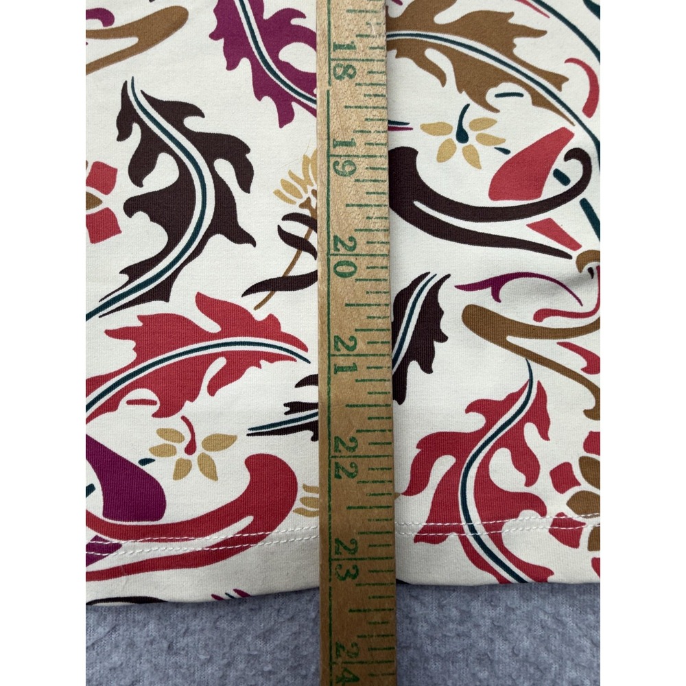 J McLaughlin‎ Shirt Womens Small Cream Multicolor Floral Print 3/4 Sleeve Top - Picture 9 of 12